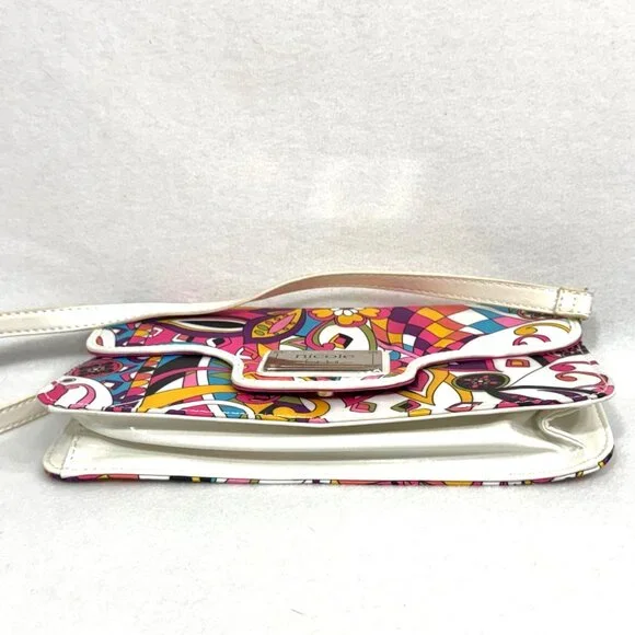 Vintage Nicole Miller Multicolor Abstract Print Mod Crossbody Purse - Picture 5 of 10